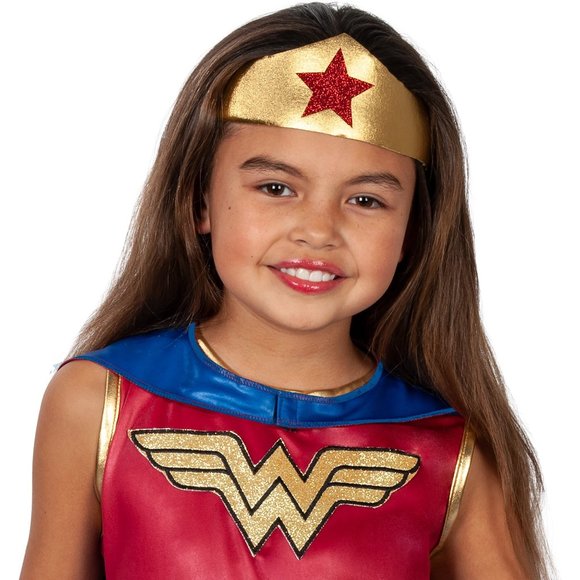 Girls Rubie's Wonder Woman Costume Dress Up Size Sm 6/6X M 7/8 tutu skirting NWT - Picture 3 of 3